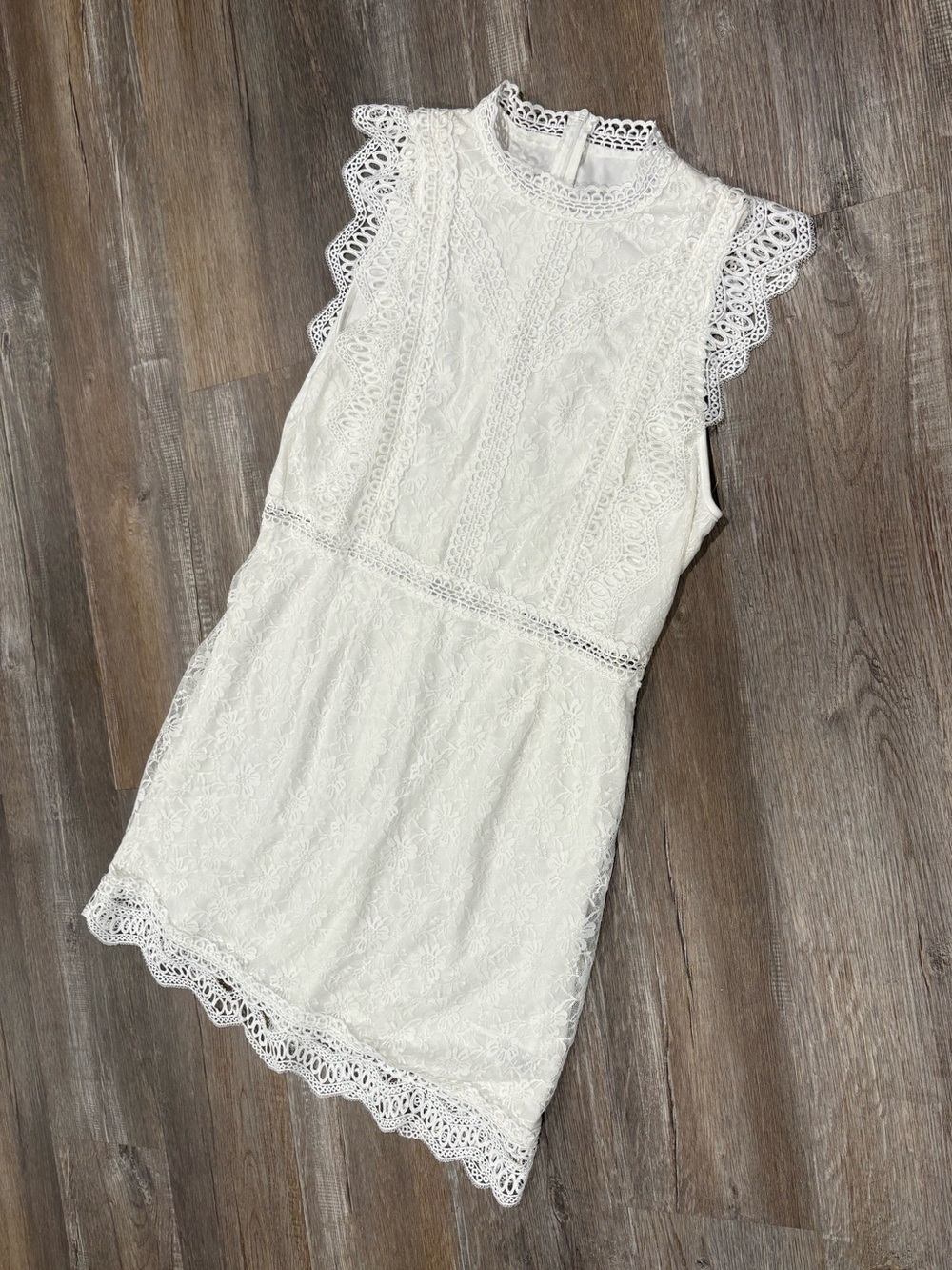 SHEIN White Lace Trim Dress